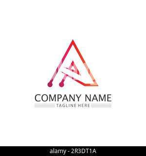 A Letter Logo Template vector icon illustration design Stock Vector