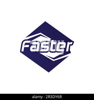 Faster Logo Template vector icon illustration design Stock Vector