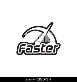 Faster Logo Template vector icon illustration design Stock Vector