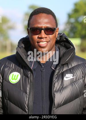 Former Guinean-German footballer Pablo Thiam in Magdeburg on 28.05.2021 Stock Photo