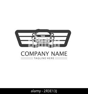 Car icons and vector logo automobiles for travel truck bus and other transport vector signs design illustration Stock Vector