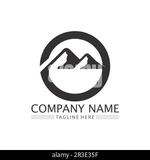 Mountain icon Logo Template Vector illustration design Outdoor Adventure and Expedition Design Logo Stock Vector