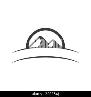 Mountain icon Logo Template Vector illustration design Outdoor Adventure and Expedition Design Logo Stock Vector
