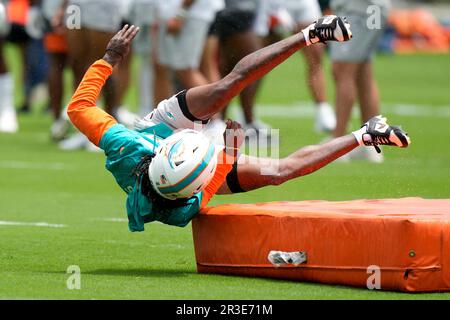 Miami Dolphins cornerback Tino Ellis (34) runs drills during practice at  the NFL football team's training facility, Wednesday, July 26, 2023, in  Miami Gardens, Fla. (AP Photo/Lynne Sladky Stock Photo - Alamy