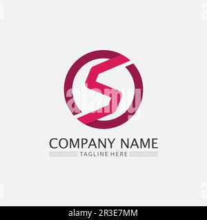 S font and letter Business corporate S letter logo design vector Stock Vector