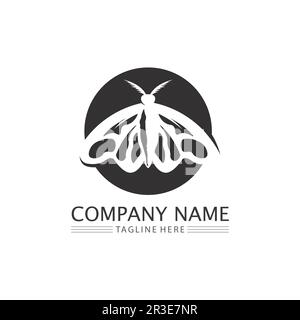 Vector Butterfly conceptual simple, colorful icon. Logo. Vector illustration Stock Vector