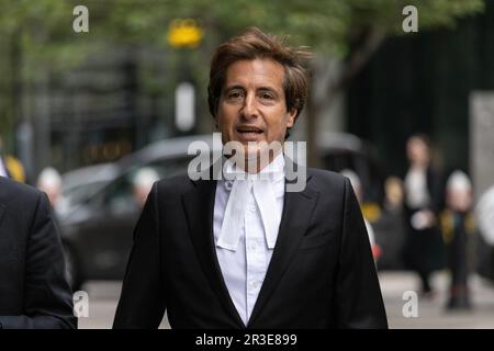 Davis Sherborne QC, high profile Barrister in the legal epicentre of the judicial system, at Royal Courts of Justice, Central London, England, UK Stock Photo