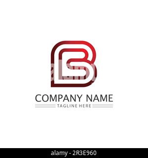 B Letter and b logo design with modern concept. Icon letter b vector illustration template Stock Vector