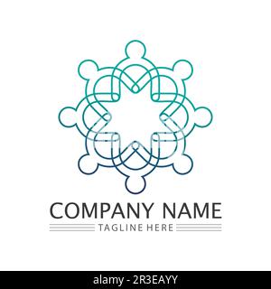 People Icon work group Vector  logo illustration design Stock Vector