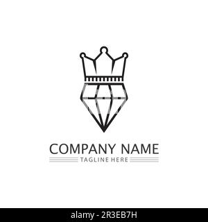 Crown Logo king logo queen logo, princess, Template vector icon illustration design imperial, royal, and  succes logo business Stock Vector