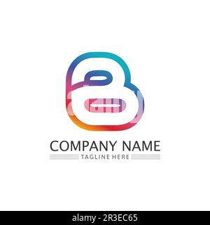 B Letter and b logo design with modern concept. Icon letter b vector illustration template Stock Vector