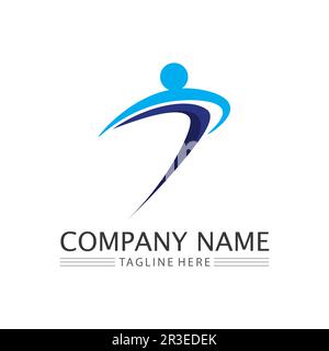 People Icon work group Vector  logo illustration design Stock Vector