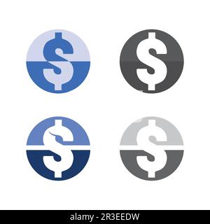 money icon and logo design vector illustration Stock Vector