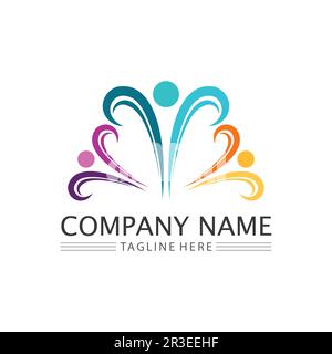 People Icon work group Vector  logo illustration design Stock Vector