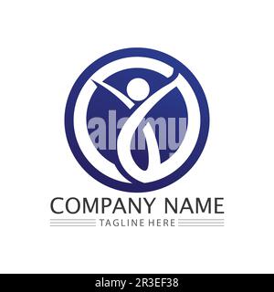 People Icon work group Vector  logo illustration design Stock Vector