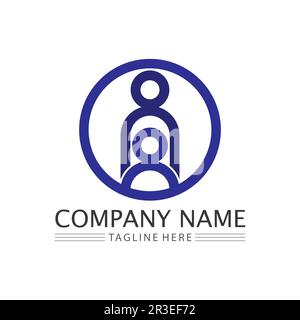 People Icon work group Vector  logo illustration design Stock Vector