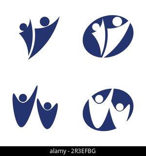 People Icon work group Vector  logo illustration design Stock Vector