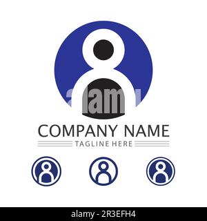 People Icon work group Vector  logo illustration design Stock Vector