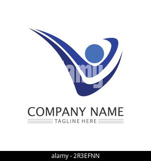People Icon work group Vector  logo illustration design Stock Vector