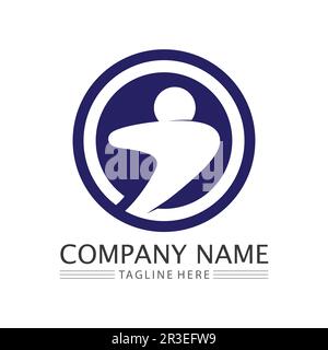 People Icon work group Vector  logo illustration design Stock Vector