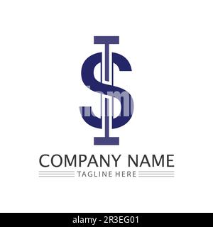 money icon and logo design vector illustration Stock Vector