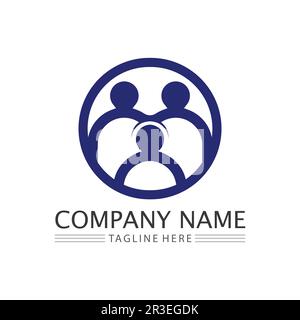 People Icon work group Vector  logo illustration design Stock Vector