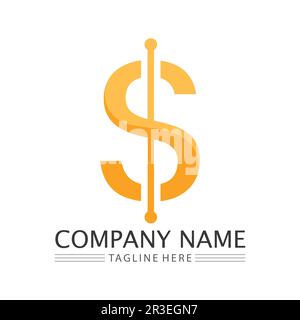 money icon and logo design vector illustration Stock Vector