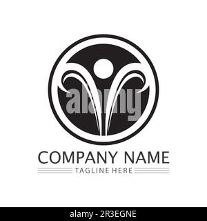People Icon work group Vector  logo illustration design Stock Vector