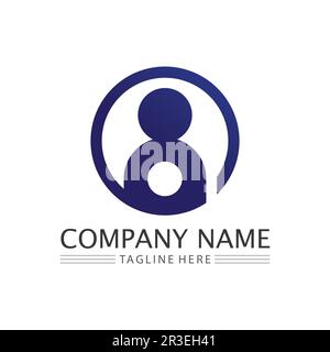 People Icon work group Vector  logo illustration design Stock Vector