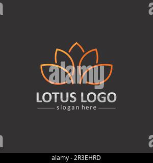 Beauty Vector lotus flowers design logo Template icon Stock Vector