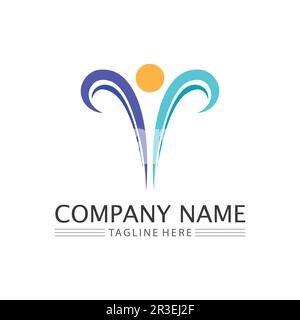 People Icon work group Vector  logo illustration design Stock Vector