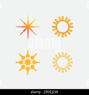 Sun and summer Vector illustration Icon Logo Template design Stock Vector