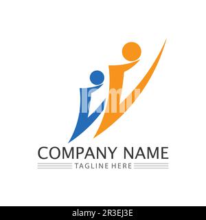 People Icon work group Vector  logo illustration design Stock Vector