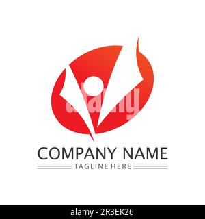 People Icon work group Vector  logo illustration design Stock Vector