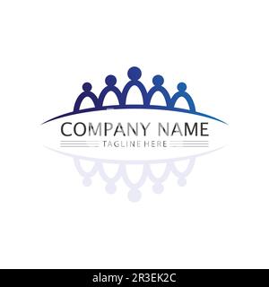 People Icon work group Vector  logo illustration design Stock Vector