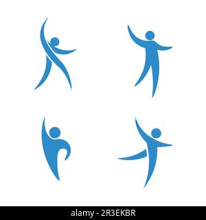 People Icon work group Vector  logo illustration design Stock Vector