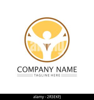 People Icon work group Vector  logo illustration design Stock Vector