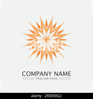 Sun and summer Vector illustration Icon Logo Template design Stock Vector