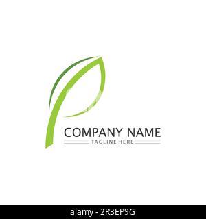 Tree leaf vector and green logo design friendly concept Stock Vector