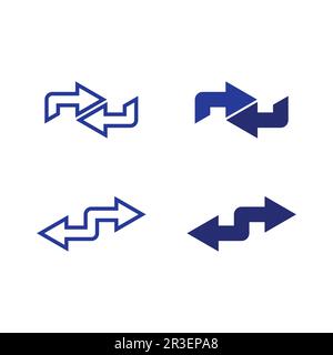 Arrow logo design vector for music, media, play, digital audio and ...