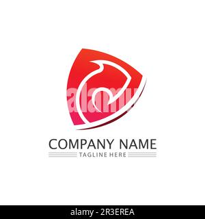 Arrow logo  design vector for music, media, play, digital audio and speed, finance, business template logo Stock Vector