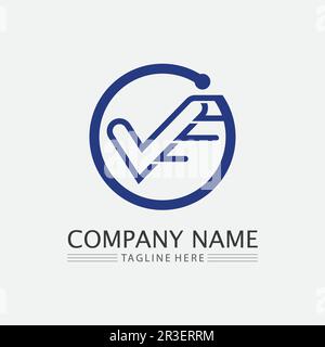 Checklist check mark logo vector or icon. Tick symbol in green color illustration. Accept okey symbol for approvement or cheklist design Stock Vector