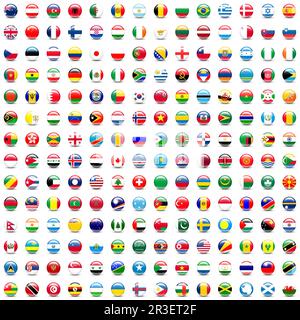Flags of all countries in the form of travel suitcases Stock Photo - Alamy