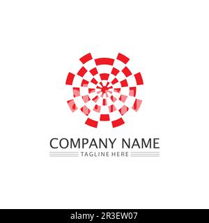 O letter and o font  logo Business Technology circle logo and symbols Vector Design Graphic Stock Vector