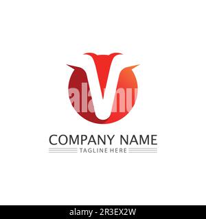 V Letter and checklist  Logo Template vector icon illustration Stock Vector