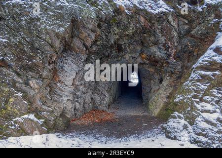 Tunnel Dopplers height Treseburg in the Bodetal harz Stock Photo