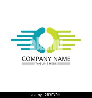 O letter and o font  logo Business Technology circle logo and symbols Vector Design Graphic Stock Vector