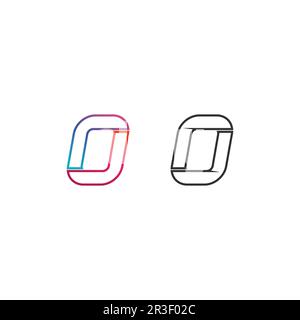 O letter and O font  logo Business Technology circle logo and symbols Vector Design Graphic Stock Vector