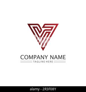 V Letter Logo and checklist Template vector icon illustration Stock Vector