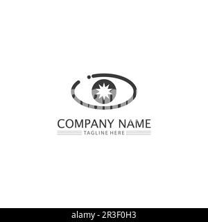 eye icon and vision design logo isolated sign symbol vector Intuition and spirituality Stock Vector